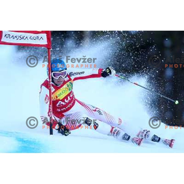 Benjamin Raich (AUT) during first run of giant slalom in Kranjska gora,Slovenia on 28.2.2009- Audi FIS World Cup race 