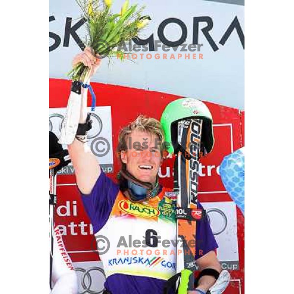 Ted Ligety (USA) winner of giant slalom in Kranjska gora,Slovenia on 28.2.2009- Audi FIS World Cup race 