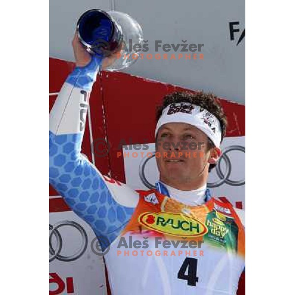 Massimiliano Blardone (ITA) , second place at giant slalom in Kranjska gora,Slovenia on 28.2.2009- Audi FIS World Cup race 