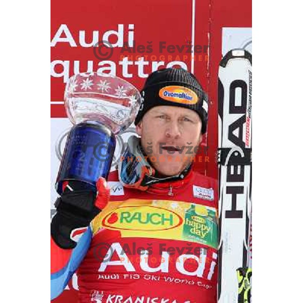 Dider Cuche (SUI) second placed at giant slalom in Kranjska gora,Slovenia on 28.2.2009- Audi FIS World Cup race 