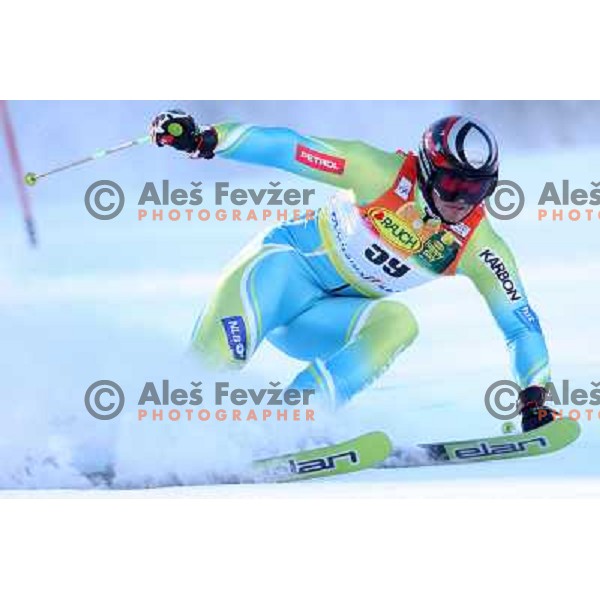Janez Jazbec (SLO) during first run of giant slalom in Kranjska gora,Slovenia on 28.2.2009- Audi FIS World Cup race 
