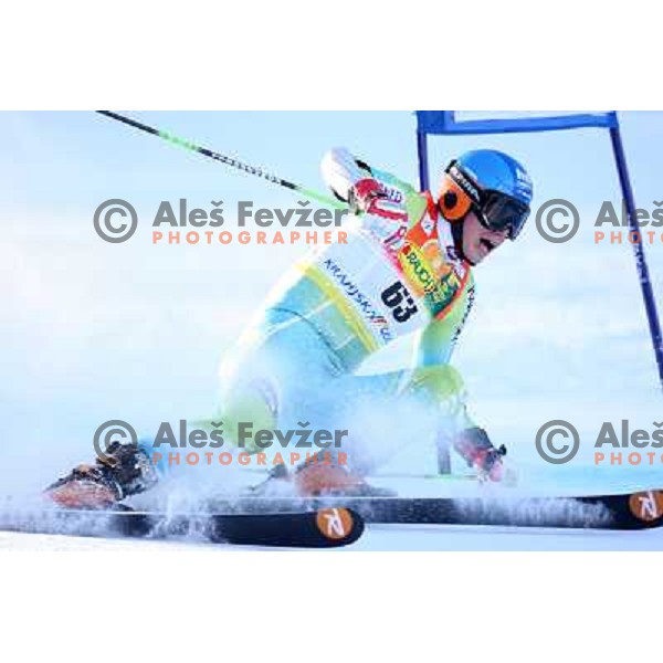 Matic Skube (SLO) during first run of giant slalom in Kranjska gora,Slovenia on 28.2.2009- Audi FIS World Cup race 