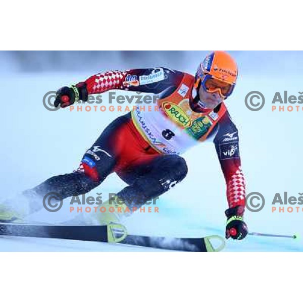 Ivica Kostrelic (CRO) during first run of giant slalom in Kranjska gora,Slovenia on 28.2.2009- Audi FIS World Cup race 