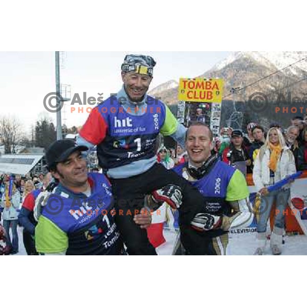 Alberto Tomba, Ingemar Stenmark, Jure Kosir, Kranjska gora , Slovenia, 25.3.2006