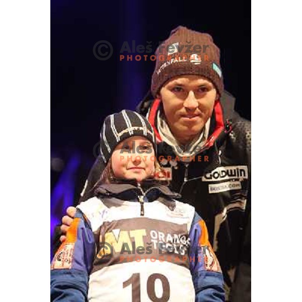 Andre Myhrer (SWE) at Public Draw of starting numbers for Audi FIS World Cup Slalom,Pokal Vitranc, Kranjska gora, Slovenia 28.2.2009 
