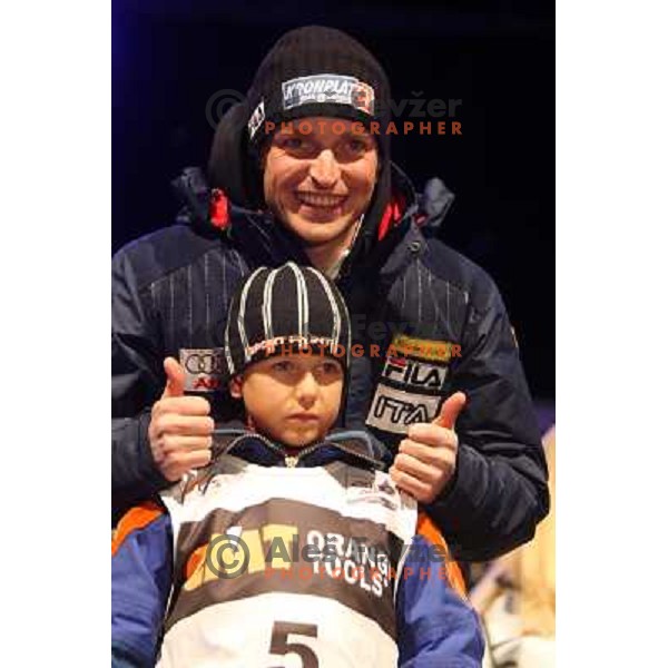 Manfred Moelgg (ITA) at Public Draw of starting numbers for Audi FIS World Cup Slalom,Pokal Vitranc, Kranjska gora, Slovenia 28.2.2009 
