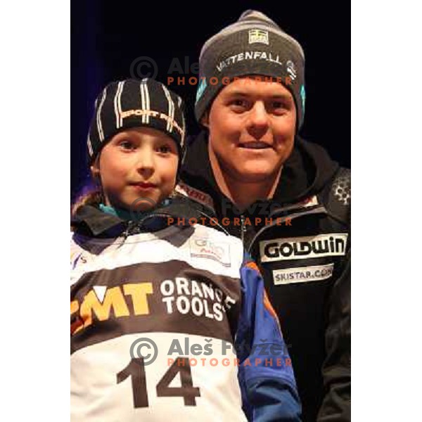 Tattias Hargin (SWE) at Public Draw of starting numbers for Audi FIS World Cup Slalom,Pokal Vitranc, Kranjska gora, Slovenia 28.2.2009 