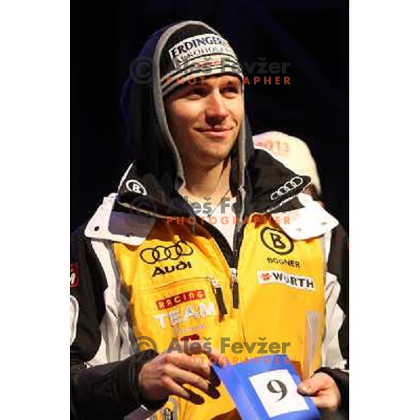 Felix Neureuther (GER) at Public Draw of starting numbers for Audi FIS World Cup Slalom,Pokal Vitranc, Kranjska gora, Slovenia 28.2.2009 