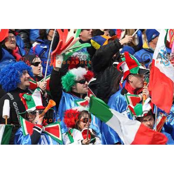 Giuliano Razzoli\'s fans at Audi FIS World Cup Slalom,Pokal Vitranc, Kranjska gora, Slovenia 1.03.2009 