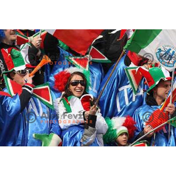Giuliano Razzoli\'s fans at Audi FIS World Cup Slalom,Pokal Vitranc, Kranjska gora, Slovenia 1.03.2009 