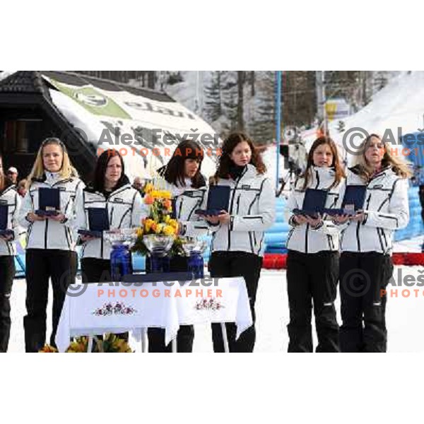 Hostesses at Audi FIS World Cup Slalom,Pokal Vitranc, Kranjska gora, Slovenia 1.03.2009 