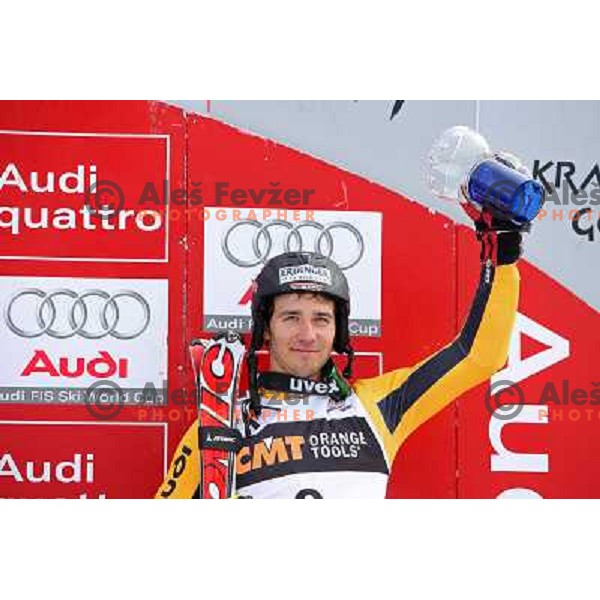 Felix Neureuther (GER) third placed at Audi FIS World Cup Slalom,Pokal Vitranc, Kranjska gora, Slovenia 1.03.2009 