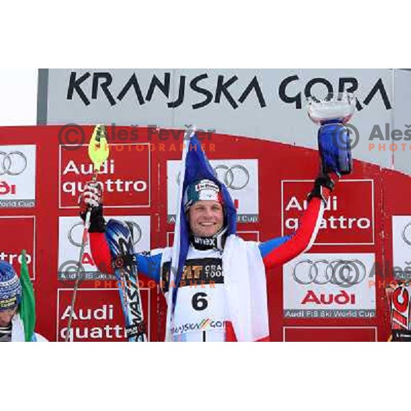 Julien Lizeroux (FRA) ,winner of Audi FIS World Cup Slalom,Pokal Vitranc, Kranjska gora, Slovenia 1.03.2009 