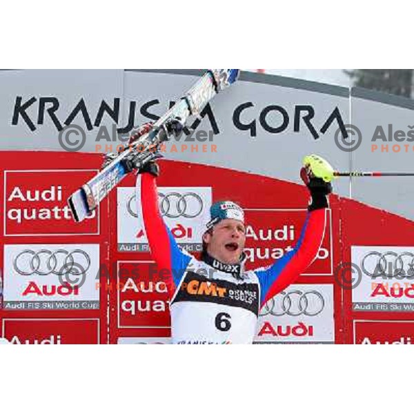 Julien Lizeroux (FRA) ,winner of Audi FIS World Cup Slalom,Pokal Vitranc, Kranjska gora, Slovenia 1.03.2009 