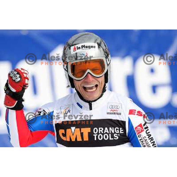 Julien Lizeroux (FRA) ,winner of Audi FIS World Cup Slalom,Pokal Vitranc, Kranjska gora, Slovenia 1.03.2009 