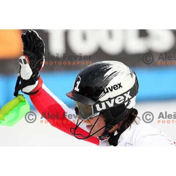 Marcel Hirscher (AUT) after second run of Audi FIS World Cup Slalom,Pokal Vitranc, Kranjska gora, Slovenia 28.2.2009 