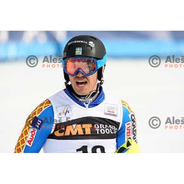 Andre Myhrer (SWE) at Audi FIS World Cup Slalom,Pokal Vitranc, Kranjska gora, Slovenia 1.03.2009 