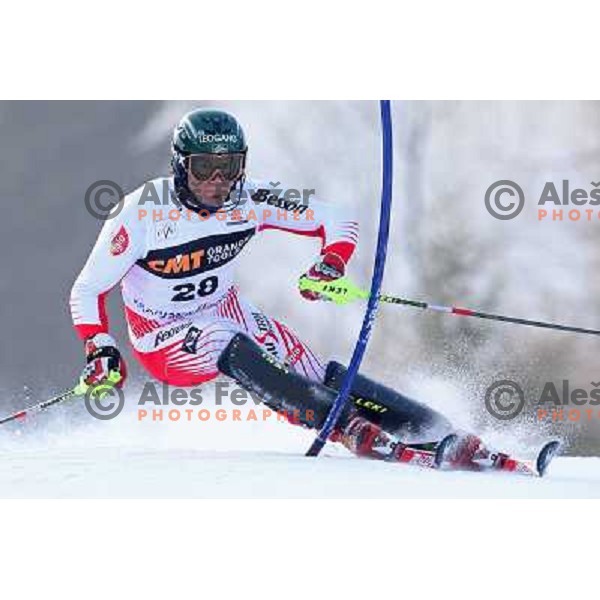 Wolfgang Hoerl (AUT) during first run of Audi FIS World Cup Slalom,Pokal Vitranc, Kranjska gora, Slovenia 1.03.2009 