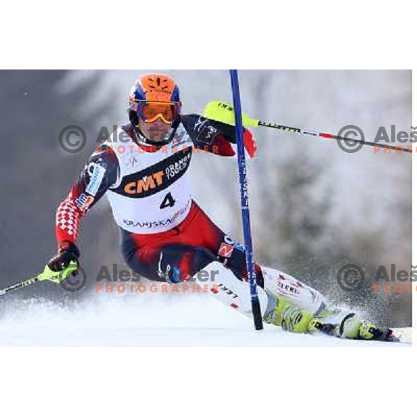 Ivica Kostelic (CRO) during first run of Audi FIS World Cup Slalom,Pokal Vitranc, Kranjska gora, Slovenia 1.03.2009 