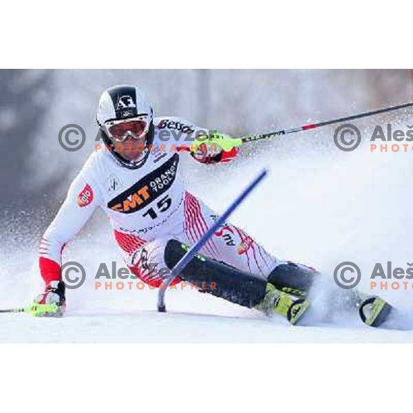 Mario Matt (AUT) during first run of Audi FIS World Cup Slalom,Pokal Vitranc, Kranjska gora, Slovenia 1.03.2009 