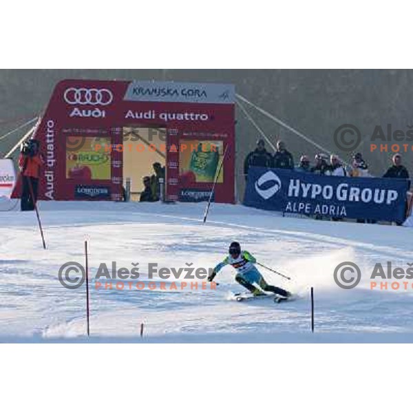 Mitja Dragsic (SLO) during first run of Audi FIS World Cup Slalom,Pokal Vitranc, Kranjska gora, Slovenia 1.03.2009 