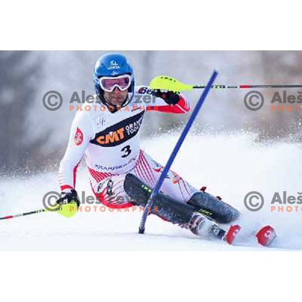 Benjamin Raich (AUT) during first run of Audi FIS World Cup Slalom,Pokal Vitranc, Kranjska gora, Slovenia 1.03.2009 