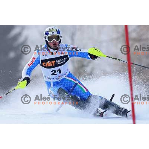 Giuliano Razzoli during first run of Audi FIS World Cup Slalom,Pokal Vitranc, Kranjska gora, Slovenia 1.03.2009 