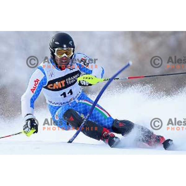 Giorgio Rocca (ITA) during first run of Audi FIS World Cup Slalom,Pokal Vitranc, Kranjska gora, Slovenia 1.03.2009 