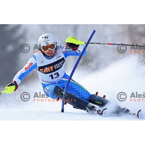 Patrick Thaler (ITA) during first run of Audi FIS World Cup Slalom,Pokal Vitranc, Kranjska gora, Slovenia 1.03.2009 