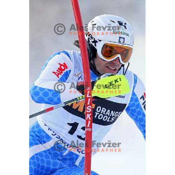 Patrick Thaler (ITA) during first run of Audi FIS World Cup Slalom,Pokal Vitranc, Kranjska gora, Slovenia 1.03.2009 
