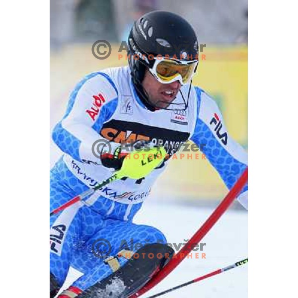 Giorgio Rocca (ITA) during first run of Audi FIS World Cup Slalom,Pokal Vitranc, Kranjska gora, Slovenia 1.03.2009 