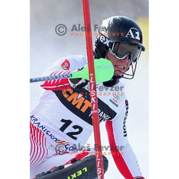 Marcel Hirscher (AUT) during first run of Audi FIS World Cup Slalom,Pokal Vitranc, Kranjska gora, Slovenia 1.03.2009 