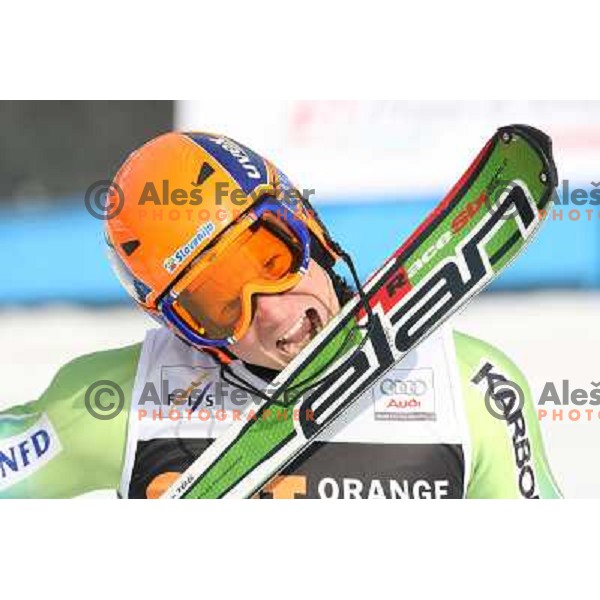 Bernard Vajdic (SLO) after second run of Audi FIS World Cup Slalom,Pokal Vitranc, Kranjska gora, Slovenia 1.03.2009 
