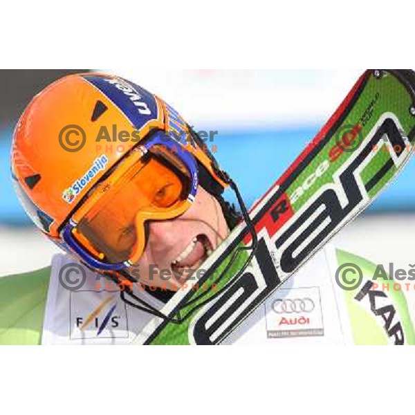 Bernard Vajdic (SLO) after second run of Audi FIS World Cup Slalom,Pokal Vitranc, Kranjska gora, Slovenia 1.03.2009 