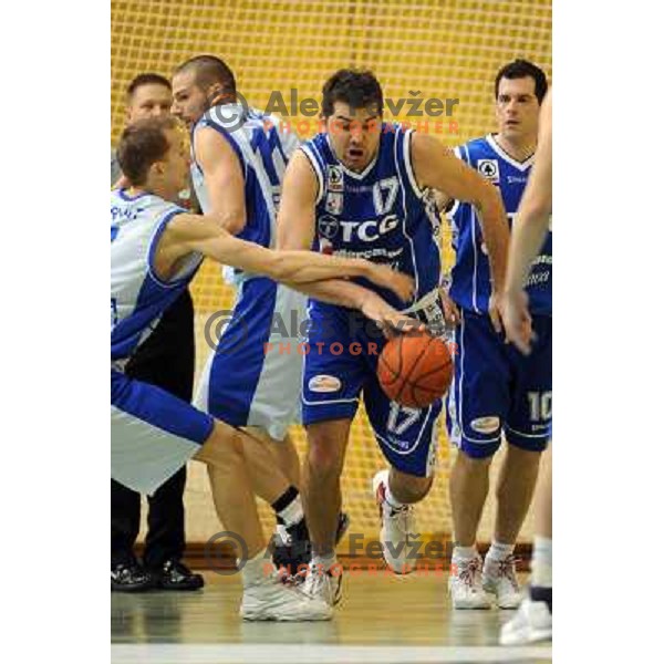 Jokic and Horvat at basketball match Elektra Esotech - TCG Mercator , played in the UPC League in Sostanj sports hall, Sostanj , 11.03.2009 