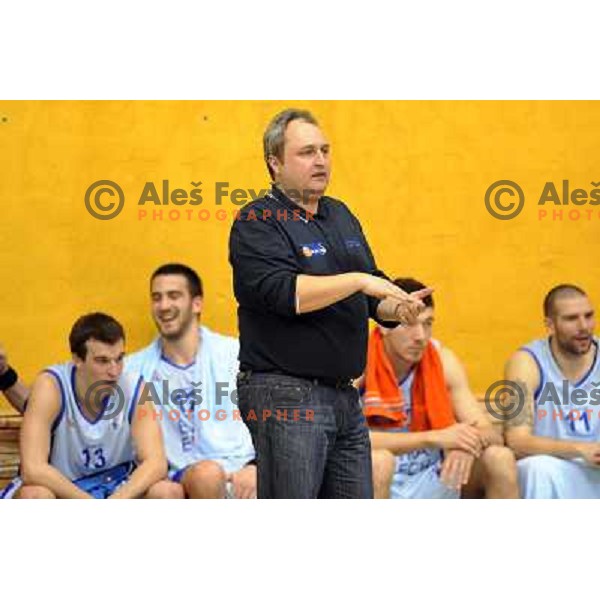 Cerar at basketball match Elektra Esotech - TCG Mercator , played in the UPC League in Sostanj sports hall, Sostanj , 11.03.2009 