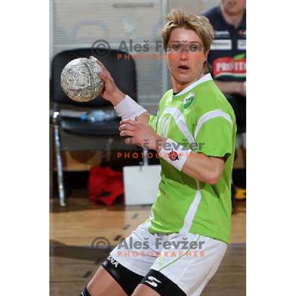 Vesna Pus at handball match Provital Blomberg Lippe-RK Olimpija in quarter-final of Euro Challenge Cup, played in Hala Tivoli,Ljubljana 15.3.2009. Provital Blomberg Lippe won 34:24 and advanced to semi-final 