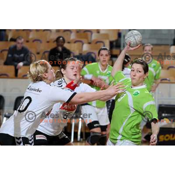 Nina Jericek at handball match Provital Blomberg Lippe-RK Olimpija in quarter-final of Euro Challenge Cup, played in Hala Tivoli,Ljubljana 15.3.2009. Provital Blomberg Lippe won 34:24 and advanced to semi-final 
