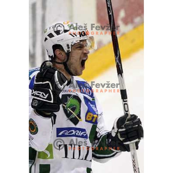 at second game of playoff Acroni Jesenice- Tilia Olimpija, played in Podmezakla Hall at Jesenice 17.3.2009. Acroni Jesenice won after penalty shot-out 
