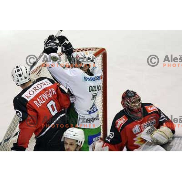 at second game of playoff Acroni Jesenice- Tilia Olimpija, played in Podmezakla Hall at Jesenice 17.3.2009. Acroni Jesenice won after penalty shot-out 