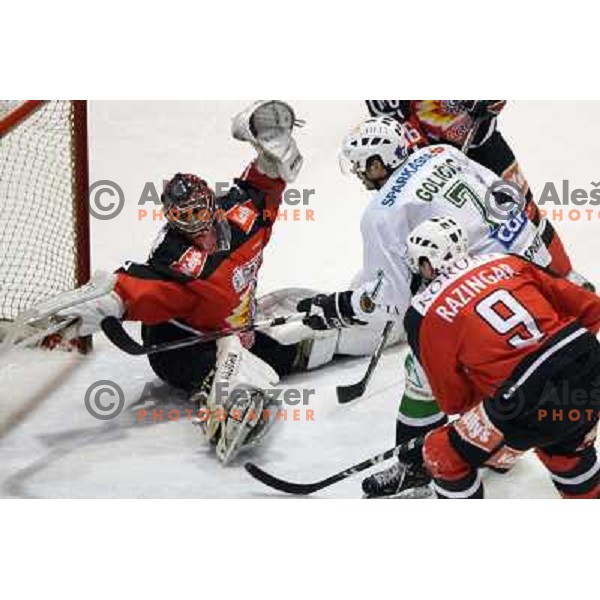 at second game of playoff Acroni Jesenice- Tilia Olimpija, played in Podmezakla Hall at Jesenice 17.3.2009. Acroni Jesenice won after penalty shot-out 