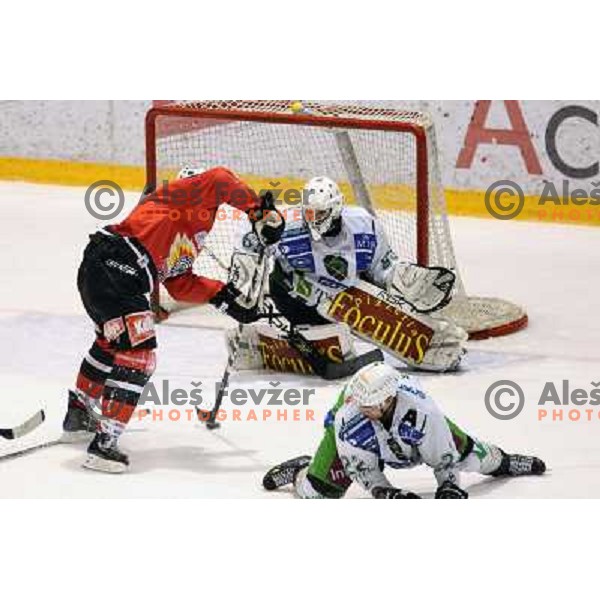 at second game of playoff Acroni Jesenice- Tilia Olimpija, played in Podmezakla Hall at Jesenice 17.3.2009. Acroni Jesenice won after penalty shot-out 