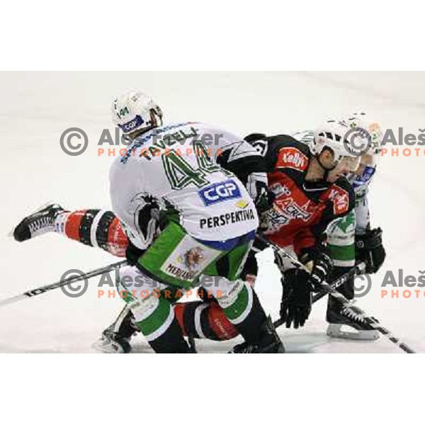 Razingar at second game of playoff Acroni Jesenice- Tilia Olimpija, played in Podmezakla Hall at Jesenice 17.3.2009. Acroni Jesenice won after penalty shot-out 