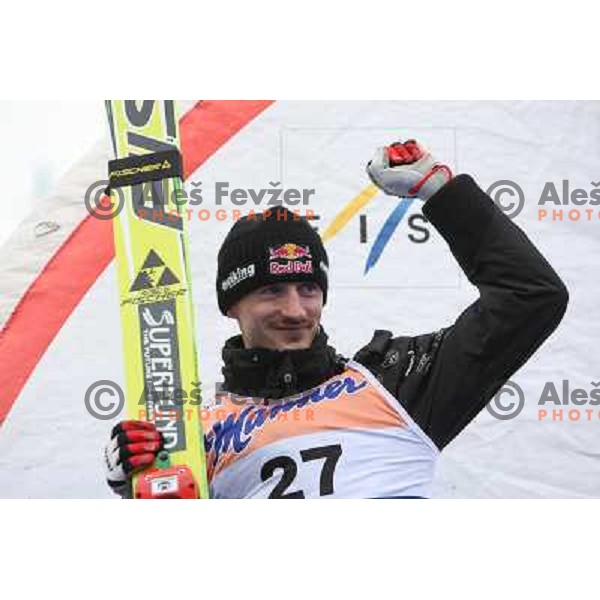 Adam Malysz (POL) took second place at FIS World Cup Ski jumping competition in Planica, Slovenia 20.3.2009 