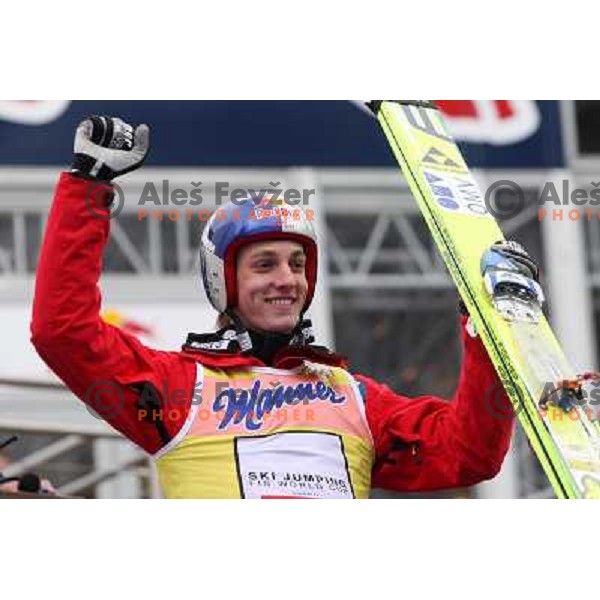 Gregor Schlierenzauer (AUT) winner of FIS World Cup Ski jumping competition in Planica, Slovenia 20.3.2009 