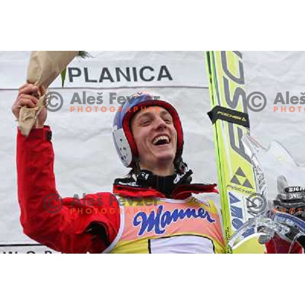 Gregor Schlierenzauer (AUT) winner of FIS World Cup Ski jumping competition in Planica, Slovenia 20.3.2009 