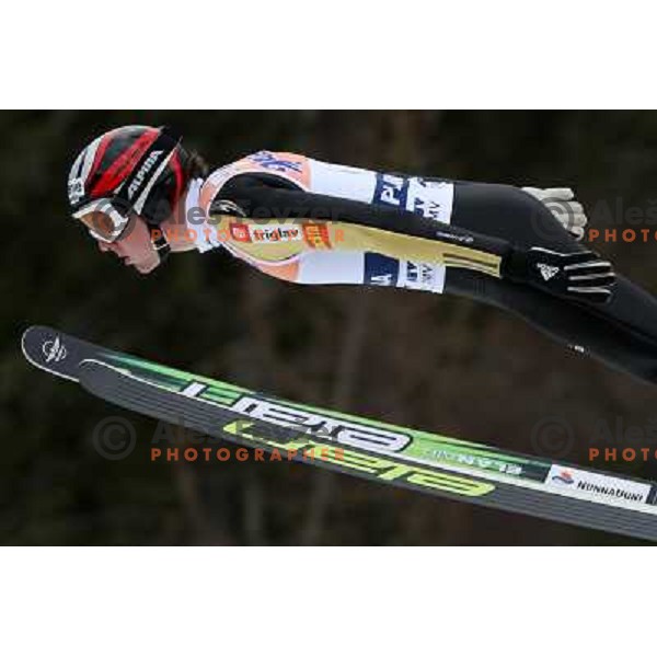 Anze Damjan (SLO) during first round jump at FIS World Cup Jumping Competition in Planica, Slovenia 20.3.2009 
