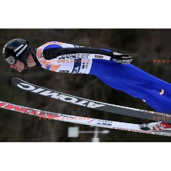 Wolfgang Loitzl (AUT) during first round jump at FIS World Cup Jumping Competition in Planica, Slovenia 20.3.2009 