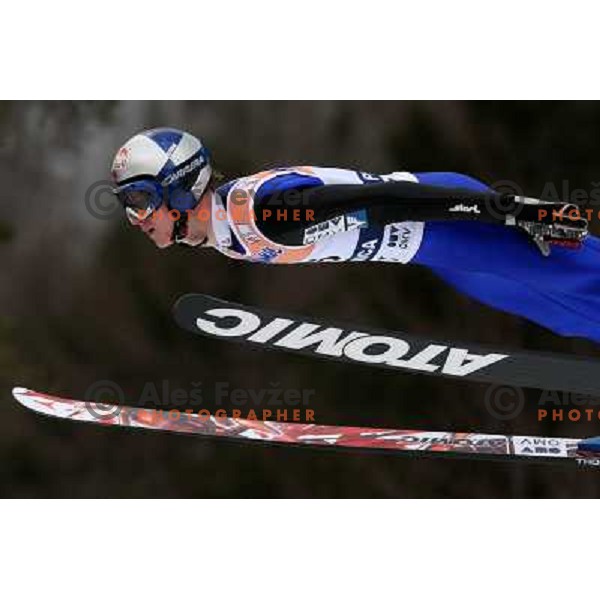 Thomas Morgenstern (AUT) during first round jump at FIS World Cup Jumping Competition in Planica, Slovenia 20.3.2009 