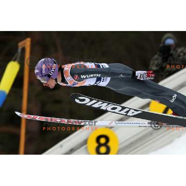 Martin Schmitt (GER) during first round jump at FIS World Cup Jumping Competition in Planica, Slovenia 20.3.2009 